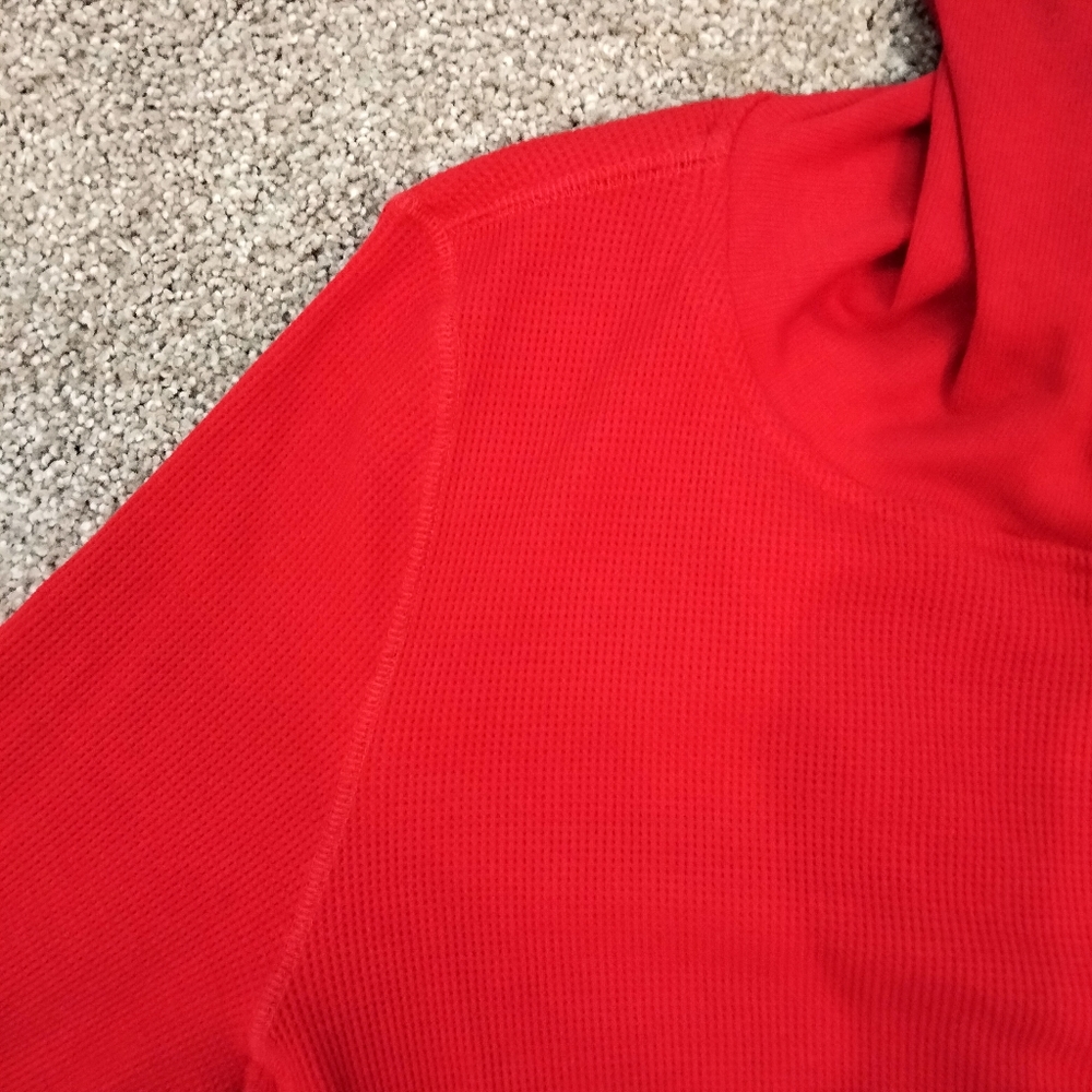 NWT L Ralph Lauren Red Waffle Knit Open Jacket - Picture 5 of 13